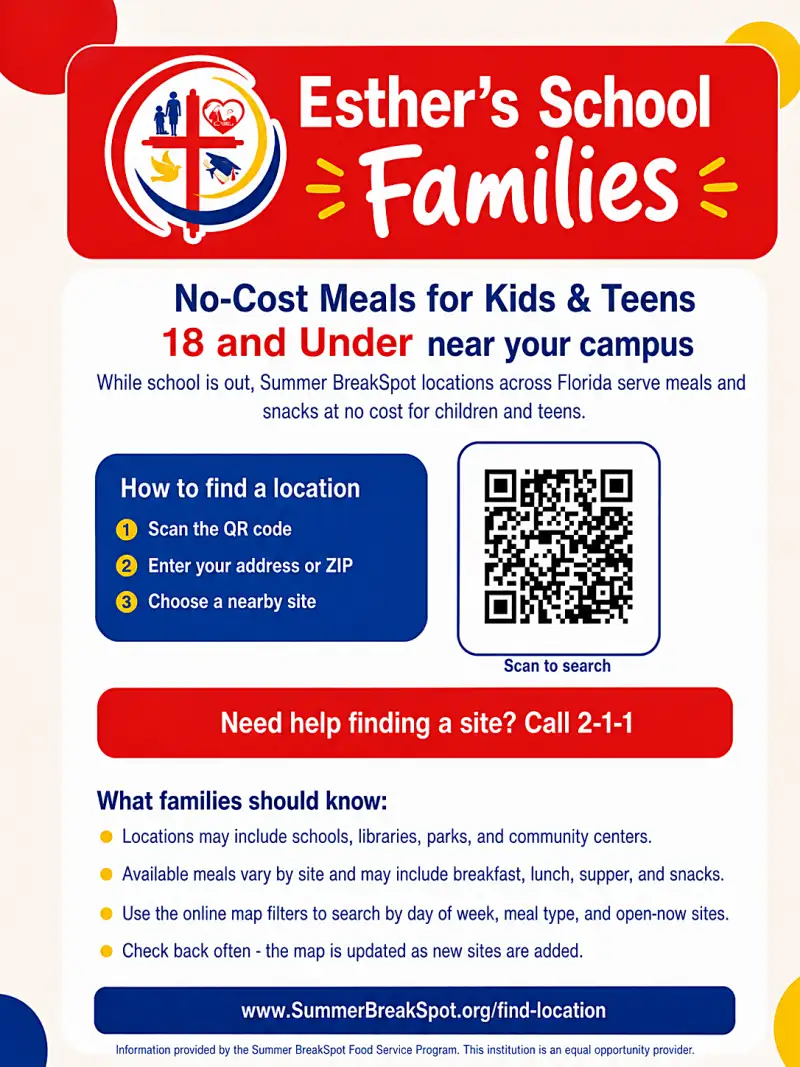 No-cost meals for kids and teens flyer