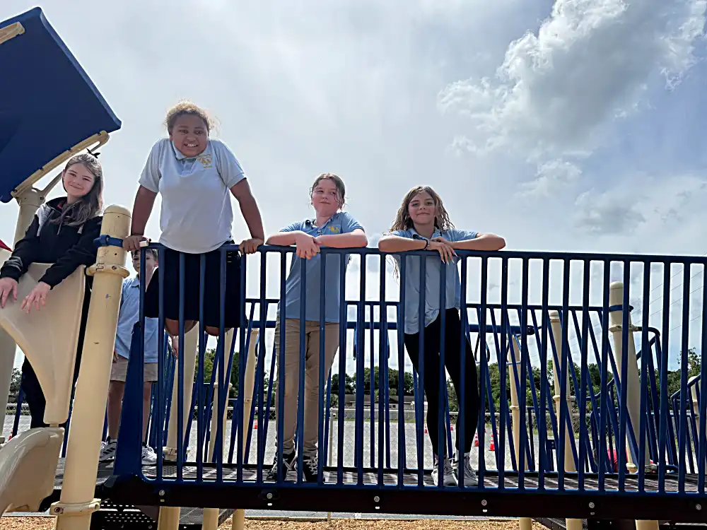 Hudson students enjoying playground time